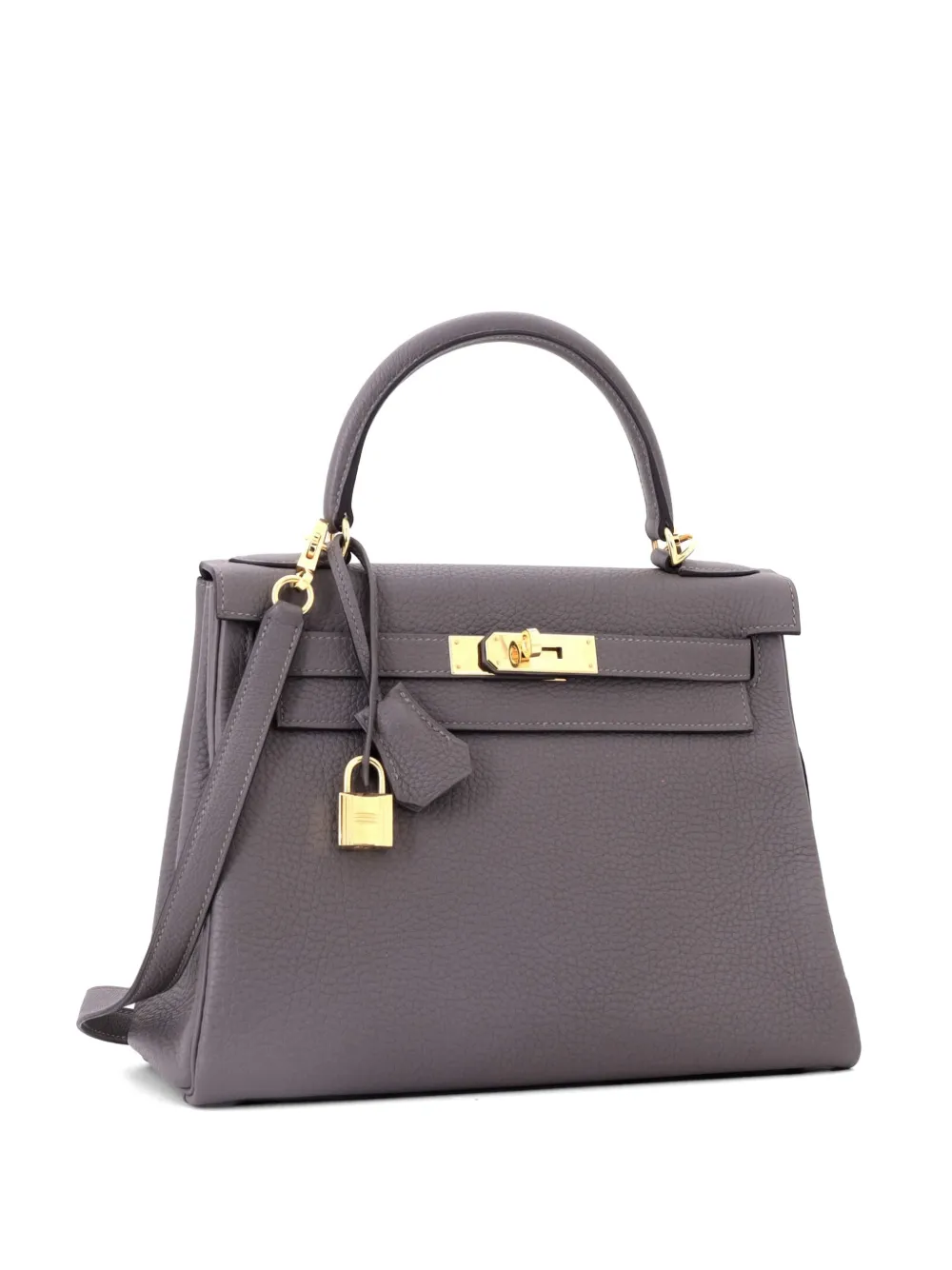 Hermès Pre-Owned Kelly Handbag Grey Togo with Gold Hardware 28 satchel - Grigio