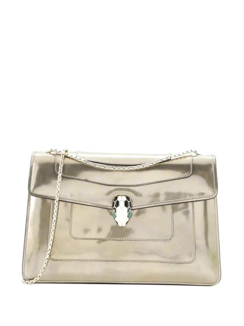 Bvlgari Pre-Owned Serpenti Forever Patent Medium shoulder bag - Oro