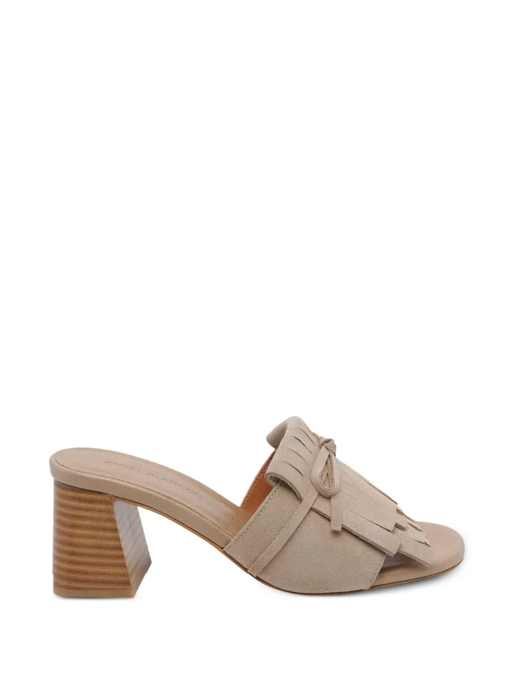ANGEL ALARCON fringe bow sandals - Toni neutri