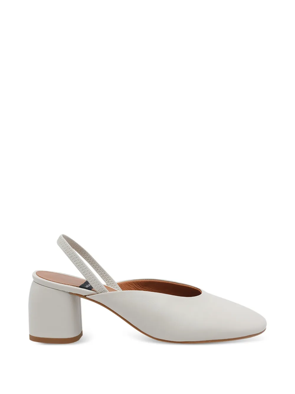 slingback round toe pumps