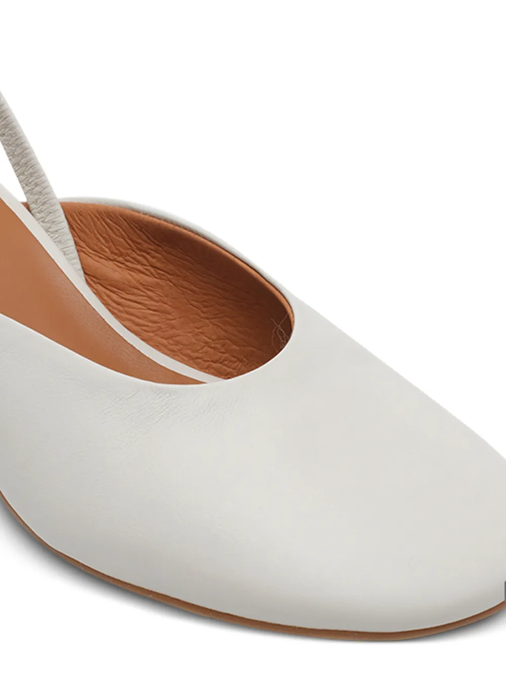 ANGEL ALARCON Slingback pumps met ronde neus Wit