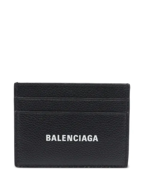 Balenciaga logo leather cardholder