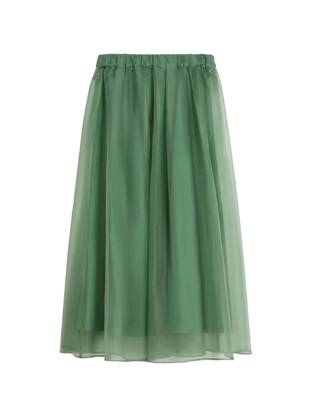 Weekend Max Mara sheer-panel elasticated-waist skirt - Verde