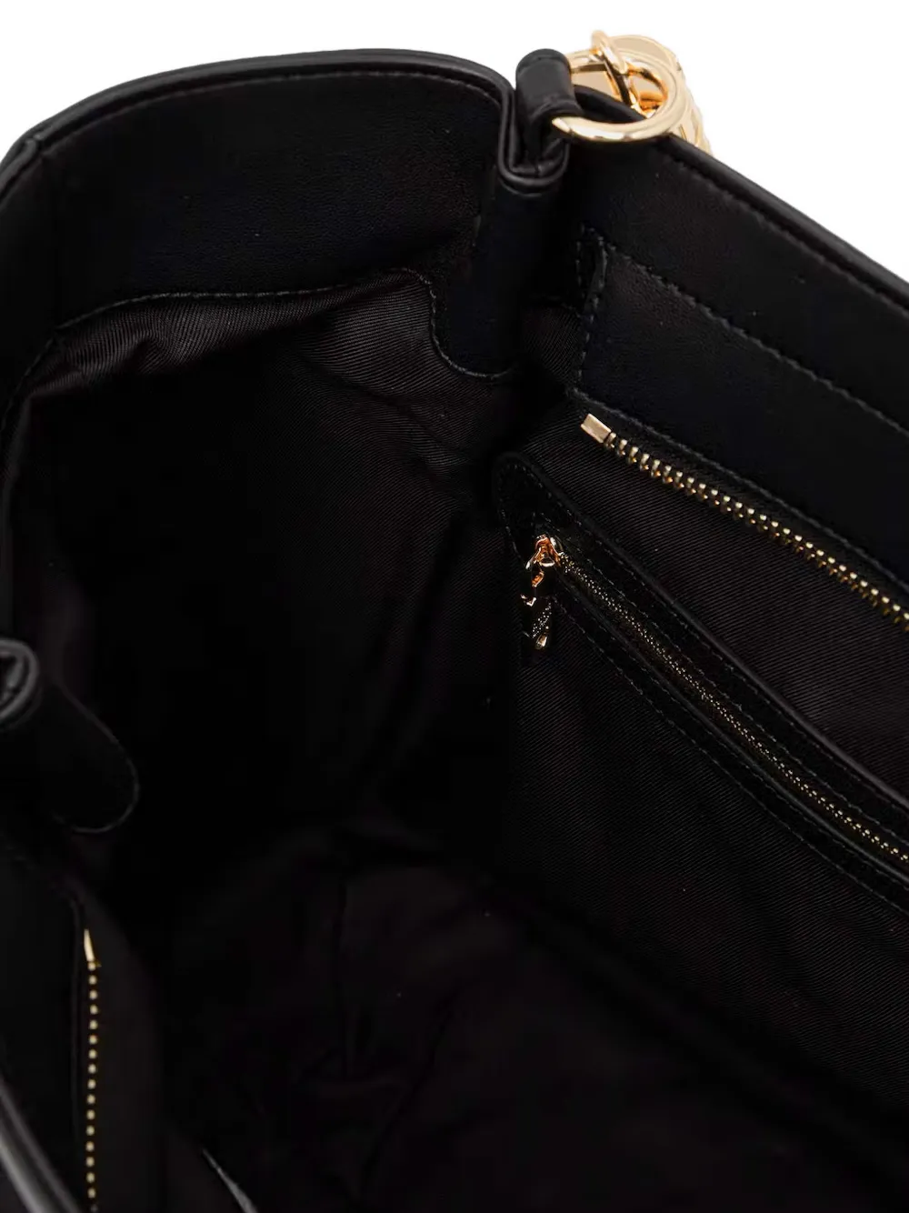 Love Moschino Shopper met gevlochten handvat en logodetail Zwart