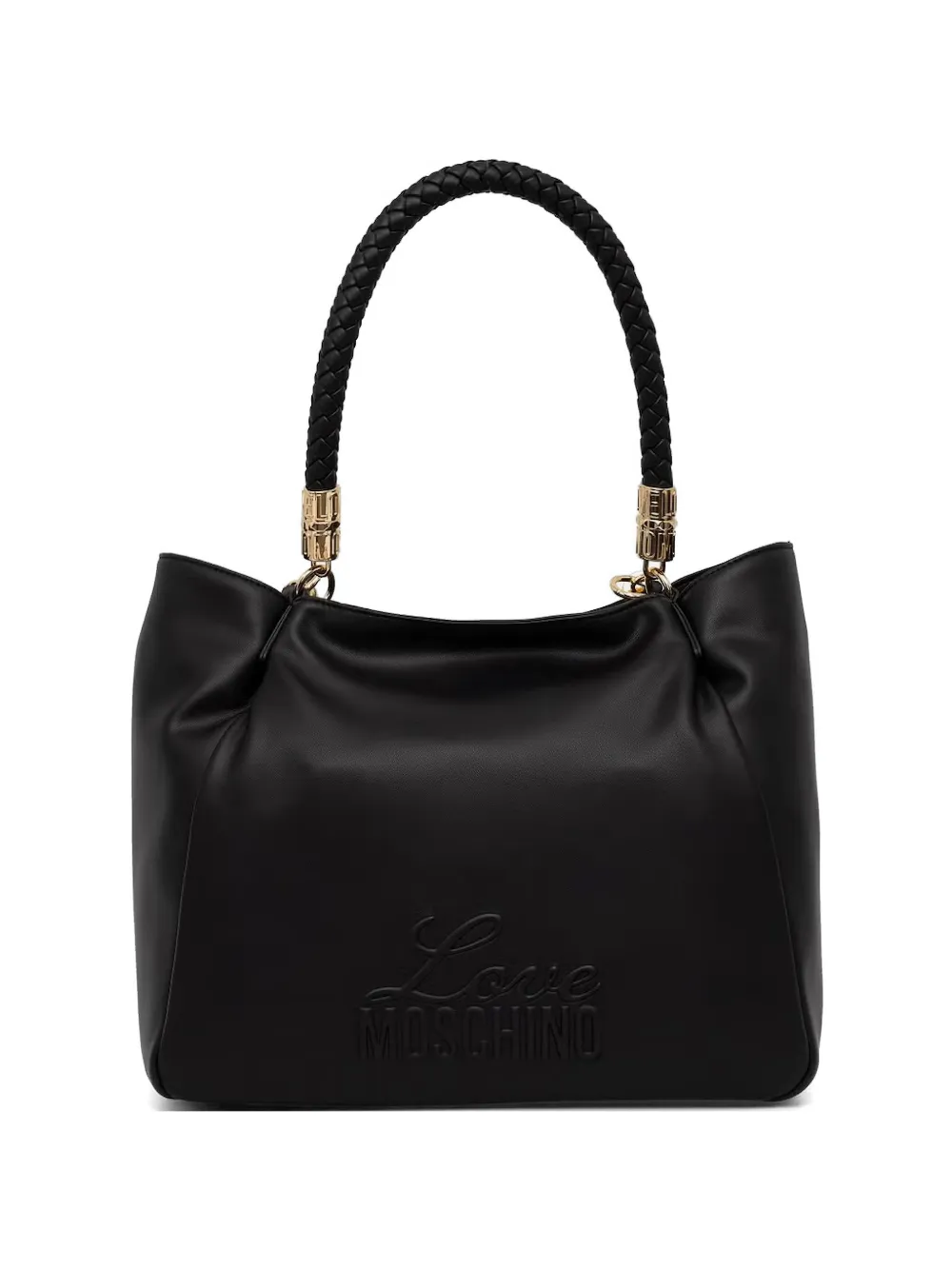 Love Moschino logo-detail braided-handle tote bag - Nero