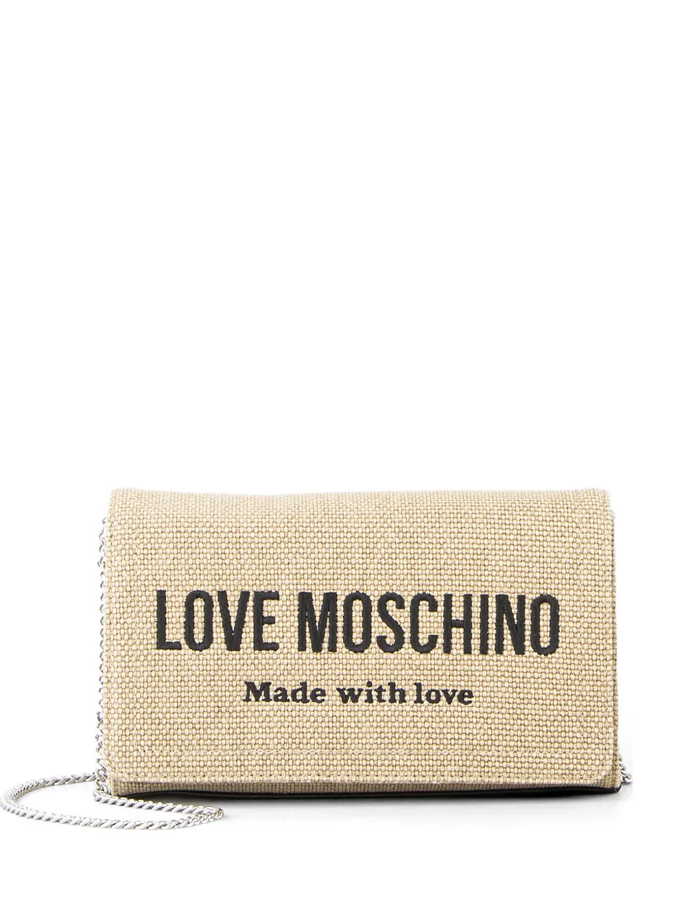 Love Moschino logo-detail chain-strap shoulder bag - Toni neutri