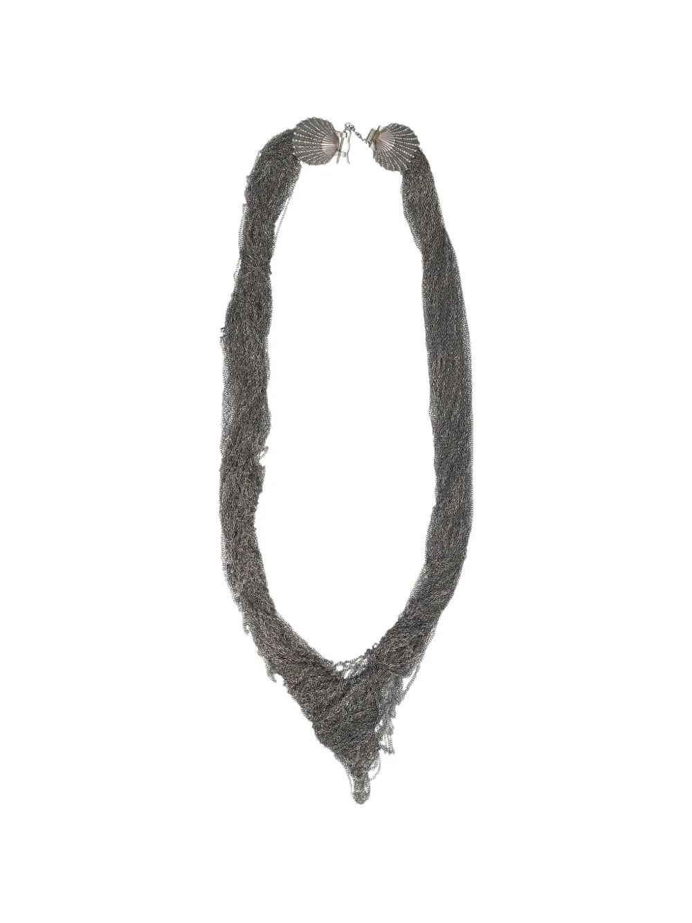 Vintage shell-detail necklace - Argento