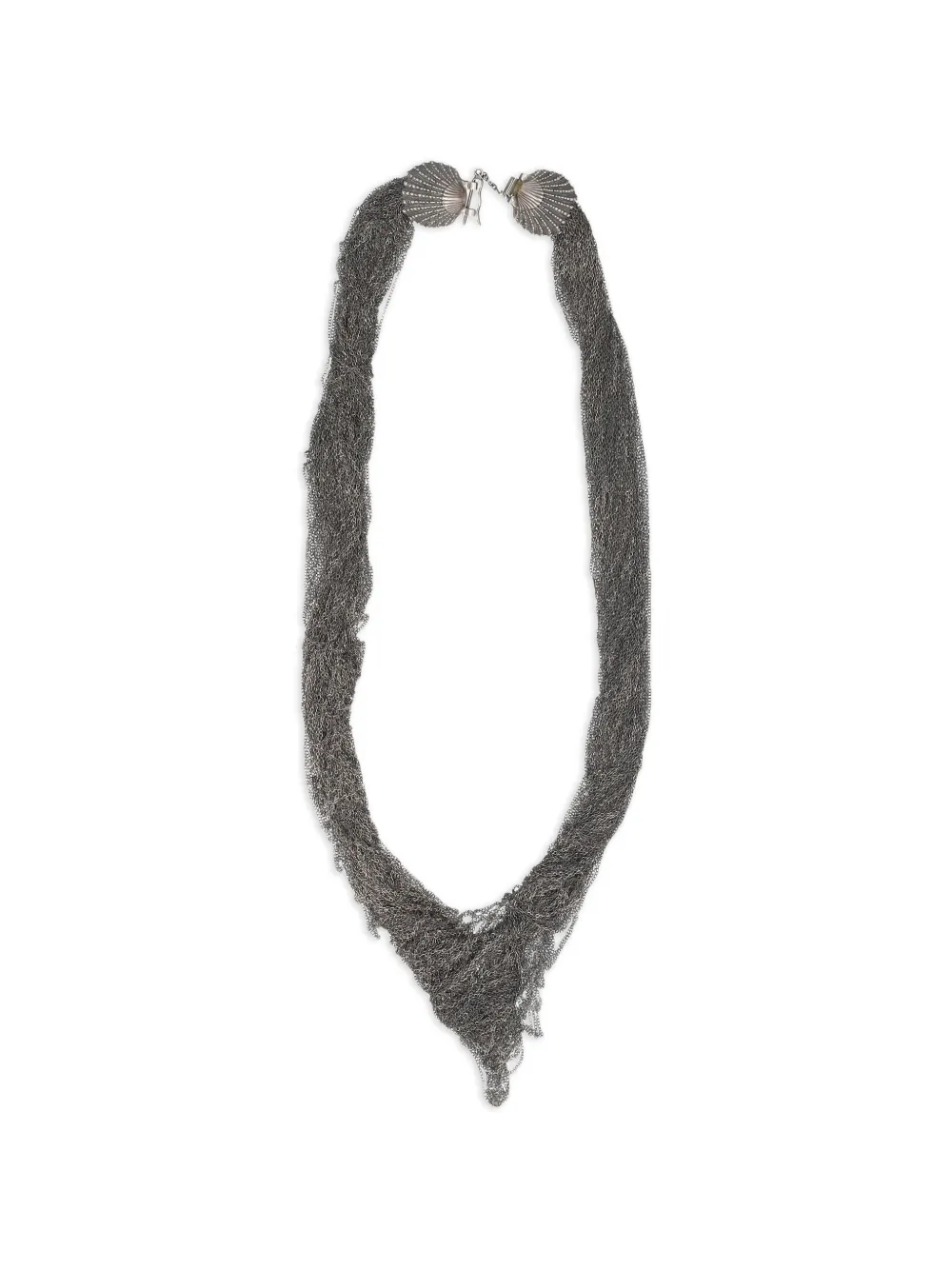 Vintage shell-detail necklace - Argento