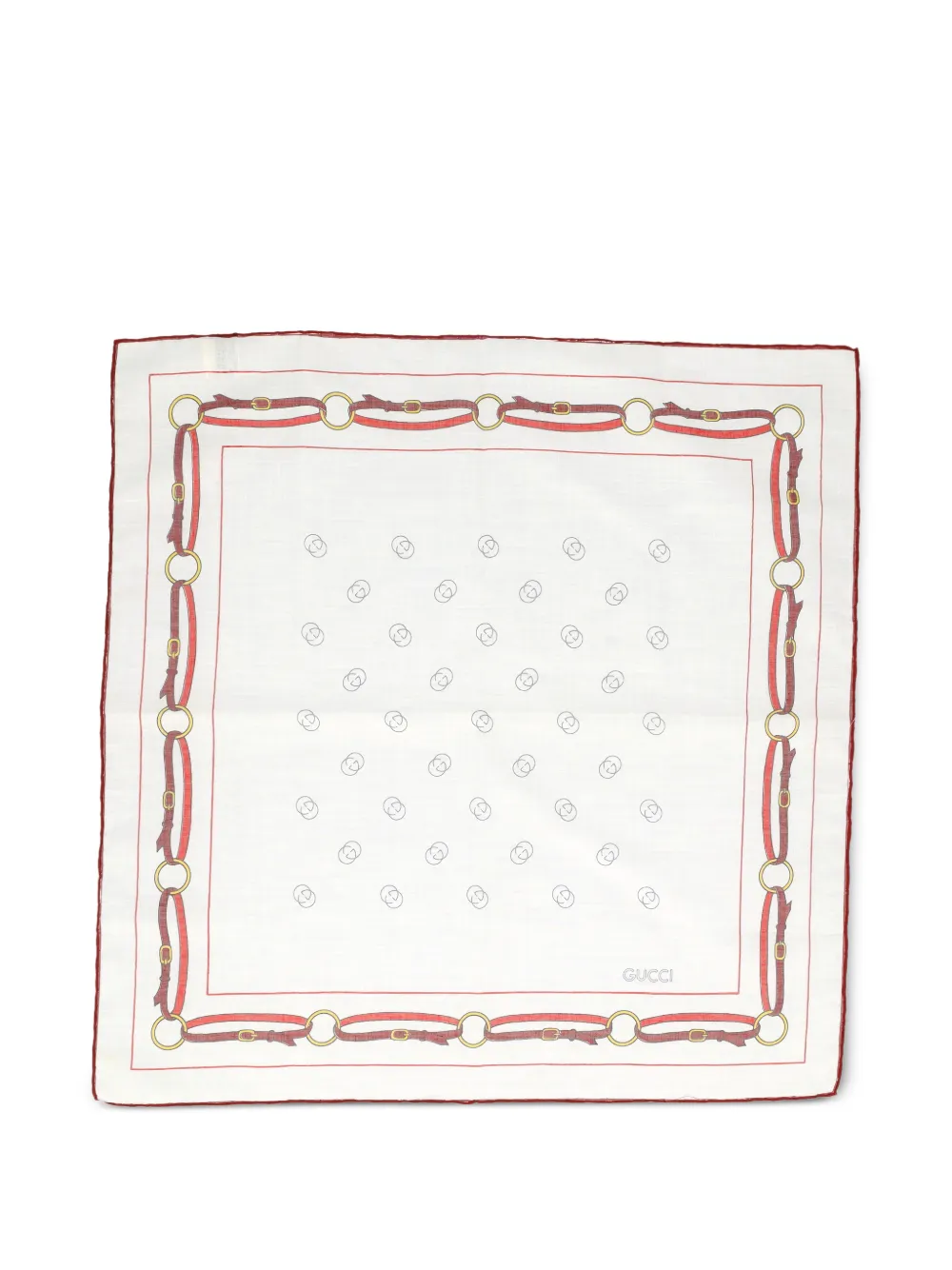 Gucci Pre-Owned printed cotton handkerchief - Bianco