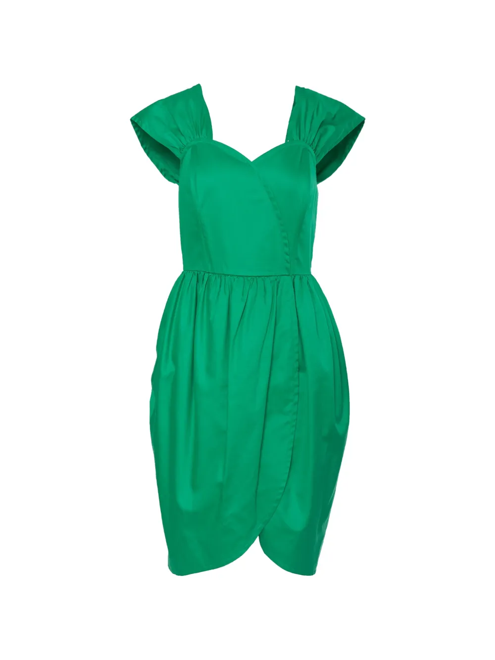 Max Mara sweetheart-neckline midi dress - Verde