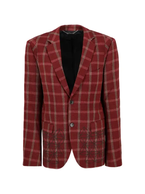 John Richmond Vintage blazer con bordado de cuadros
