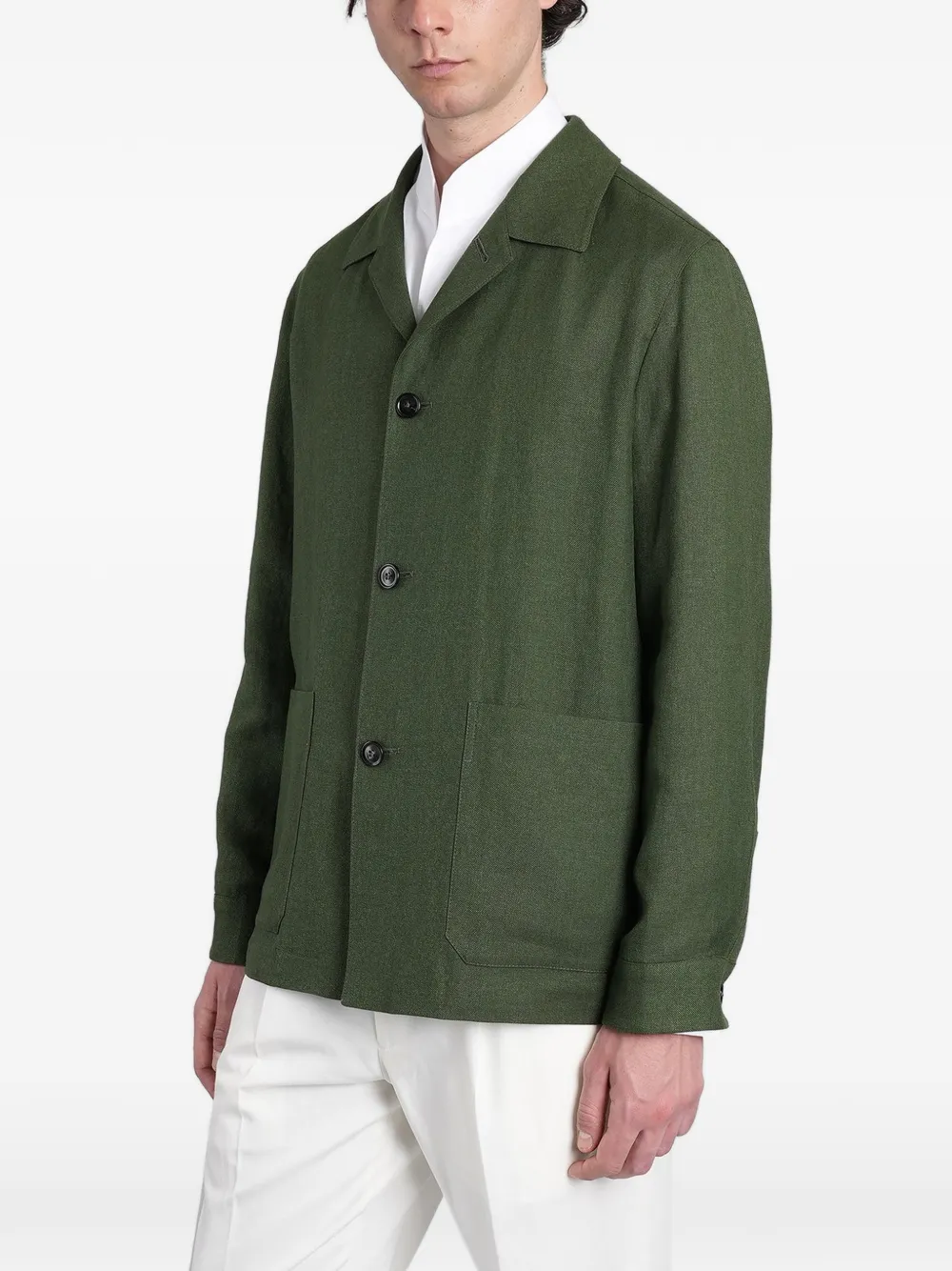 Zegna Jack met opgestikte zak Groen