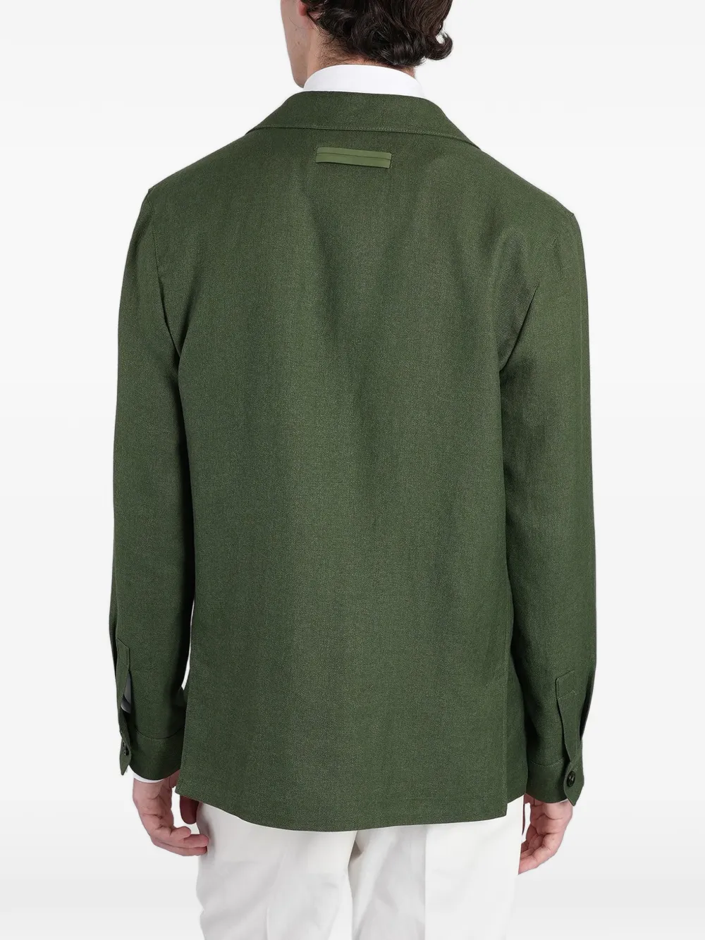 Zegna Jack met opgestikte zak Groen