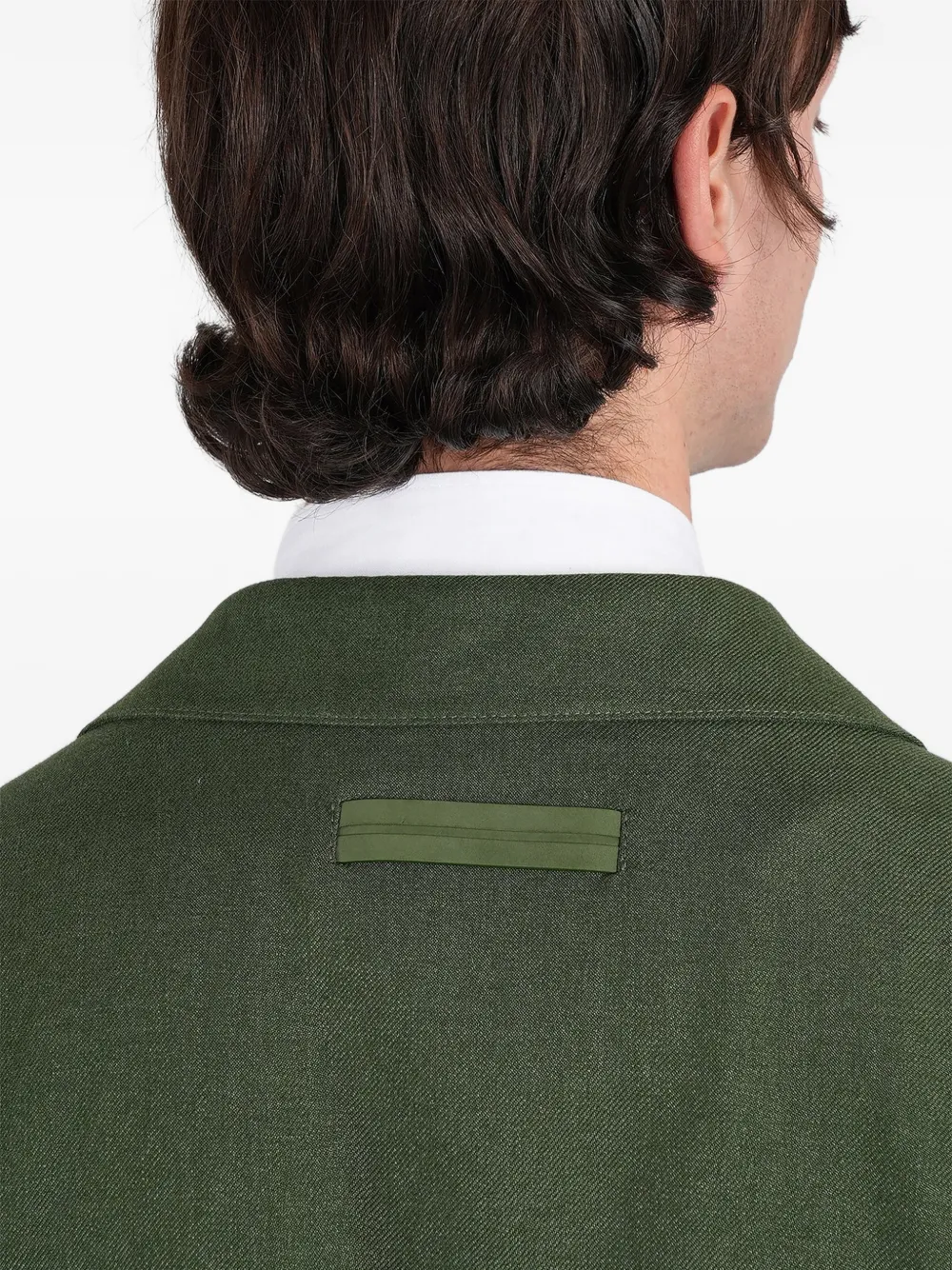 Zegna Jack met opgestikte zak Groen