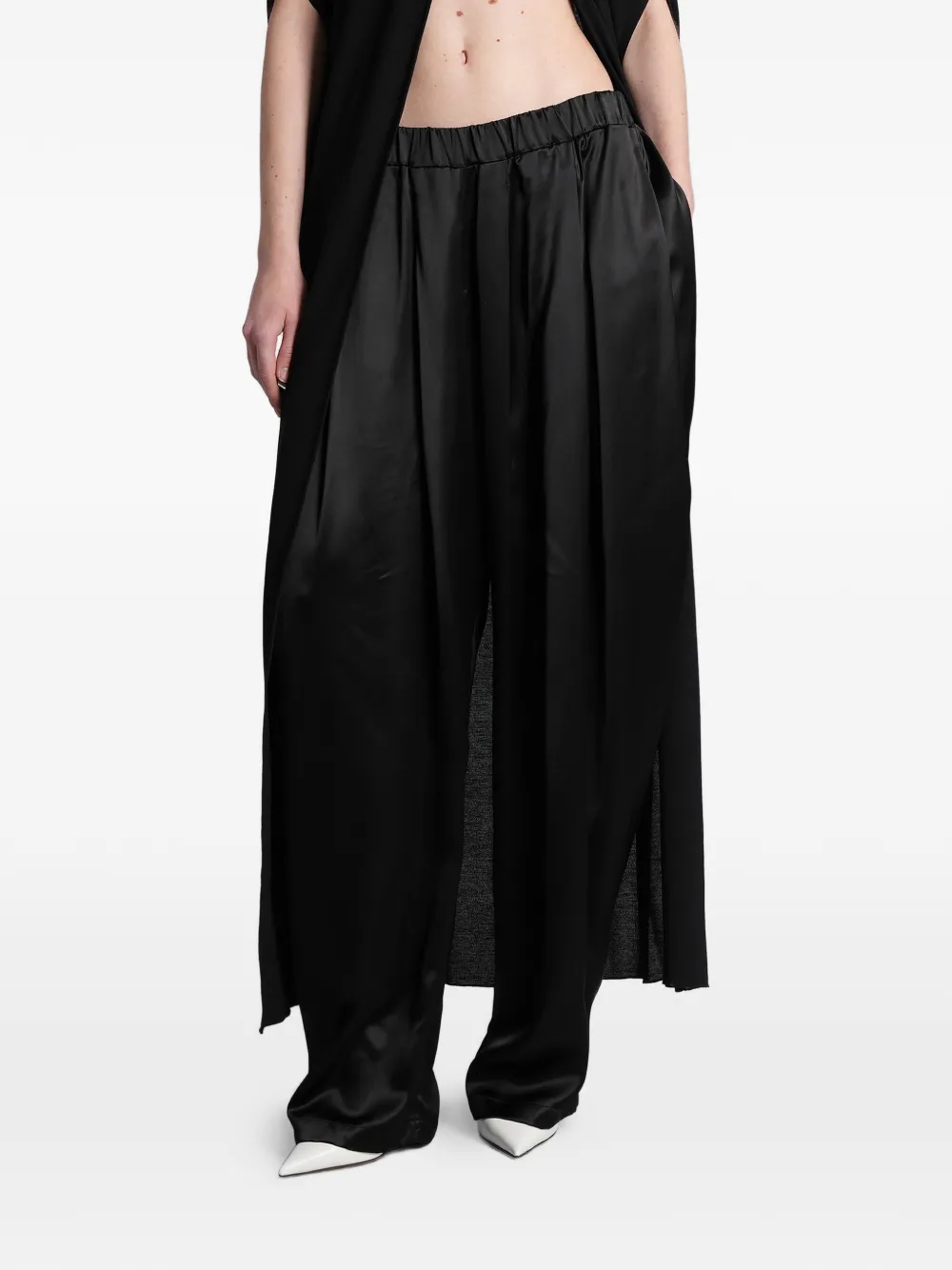 DARKPARK Simona pleated palazzo pants - Nero