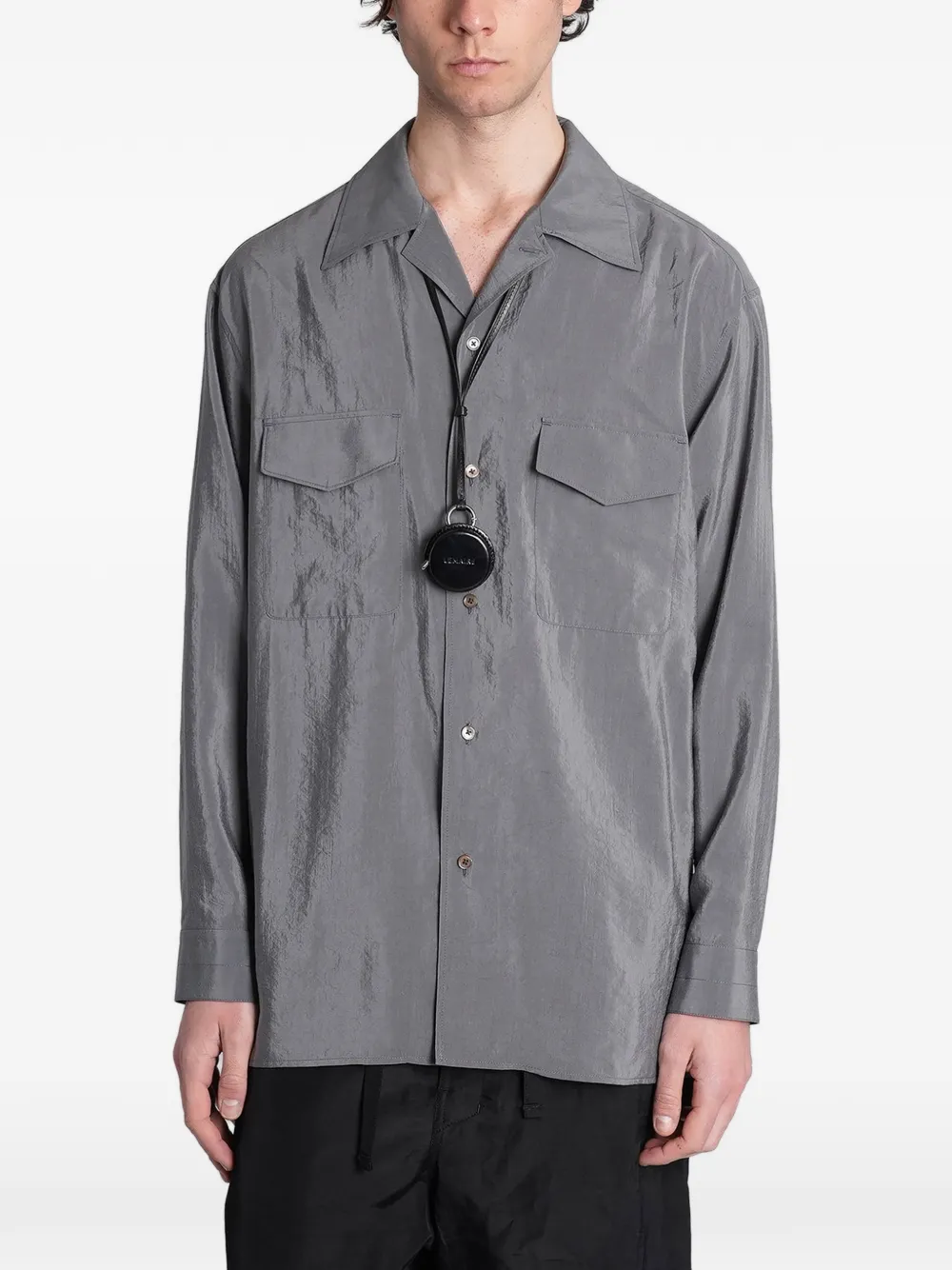 LEMAIRE chest-pocket shirt - Grigio