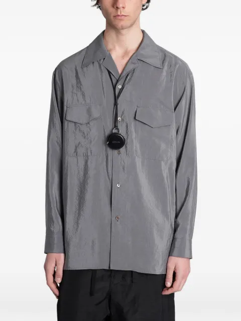 LEMAIRE convertible collar shirt in dry silk