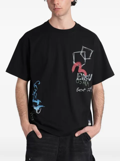 EVISU graffiti-print Seagull T-shirt