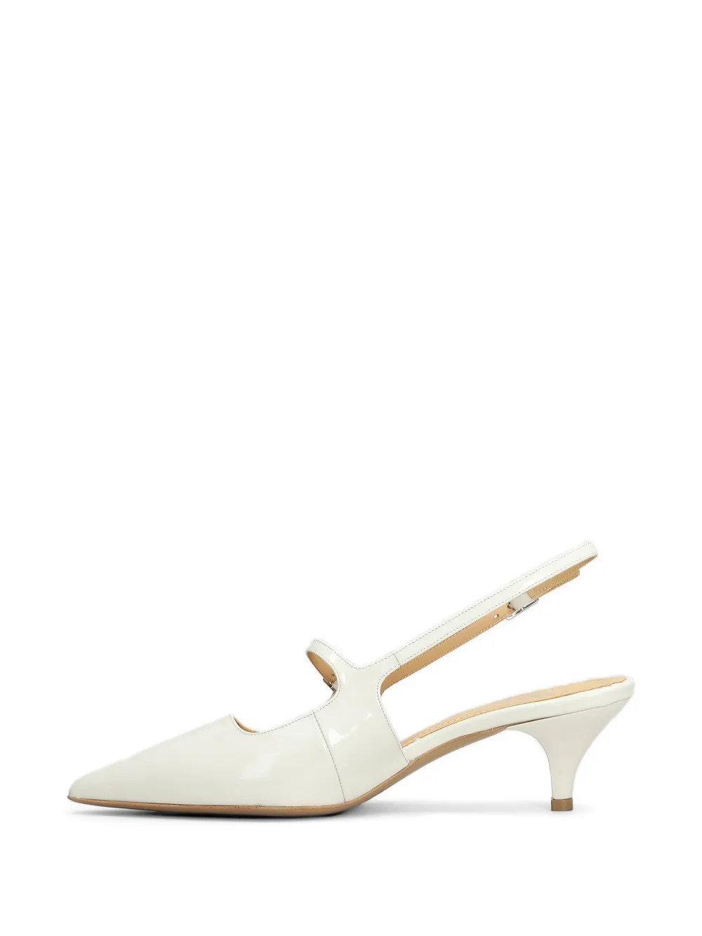 Fratelli Russo Slingback pumps met gelakte afwerking Wit