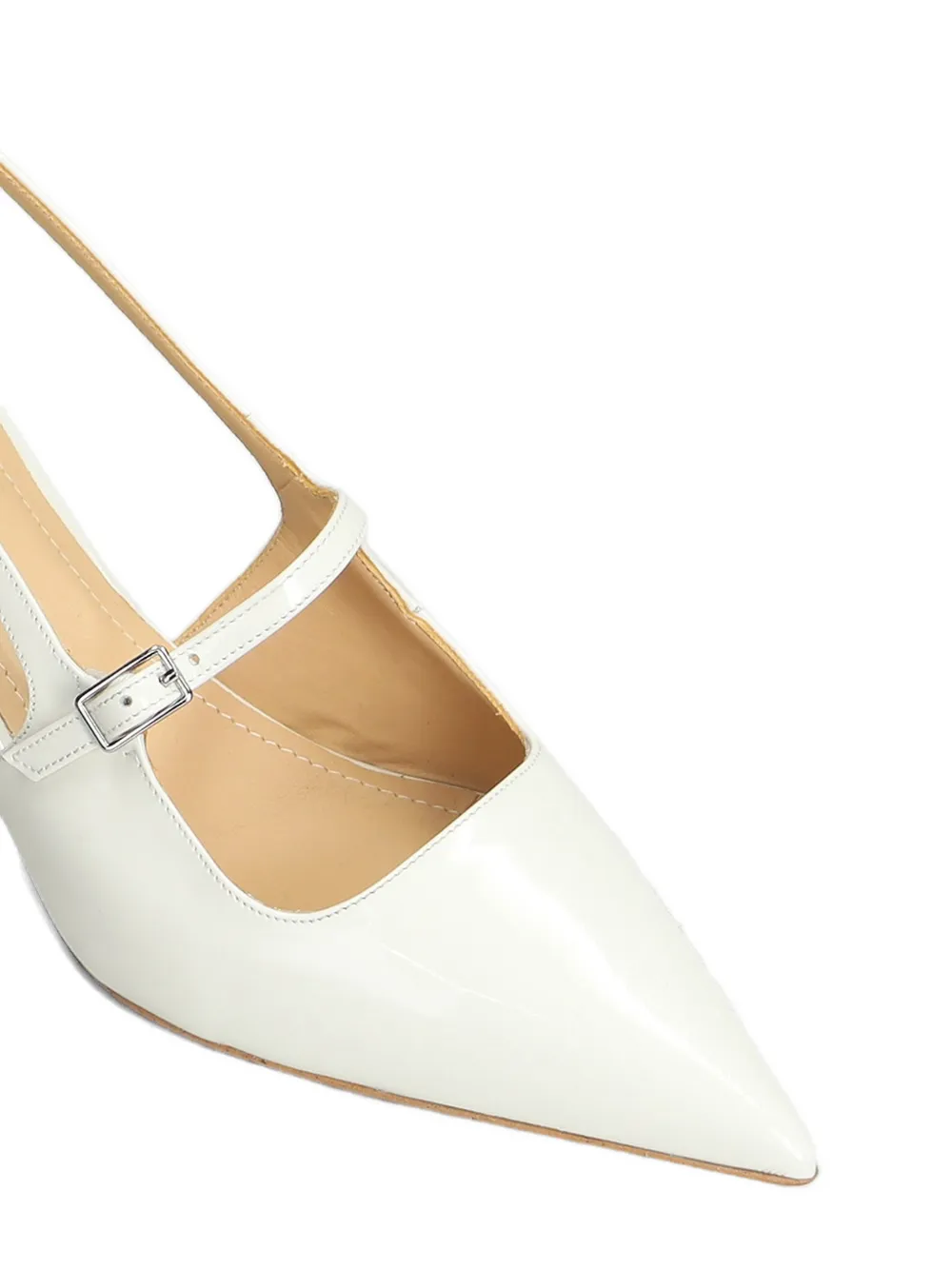 Fratelli Russo Slingback pumps met gelakte afwerking Wit