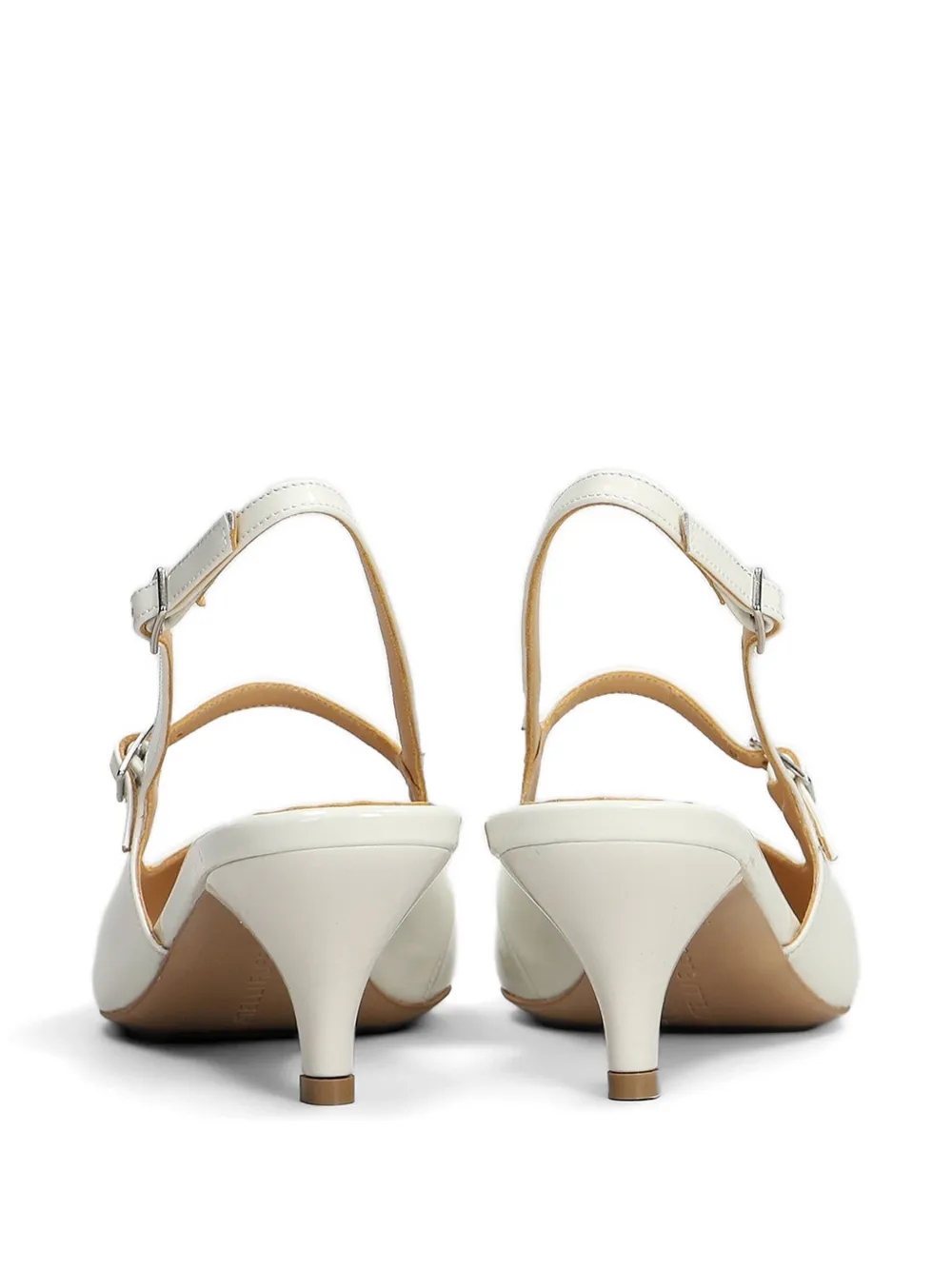 Fratelli Russo Slingback pumps met gelakte afwerking Wit