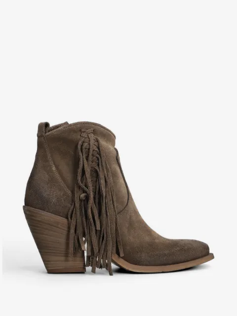 Metisse fringe-detail ankle boots