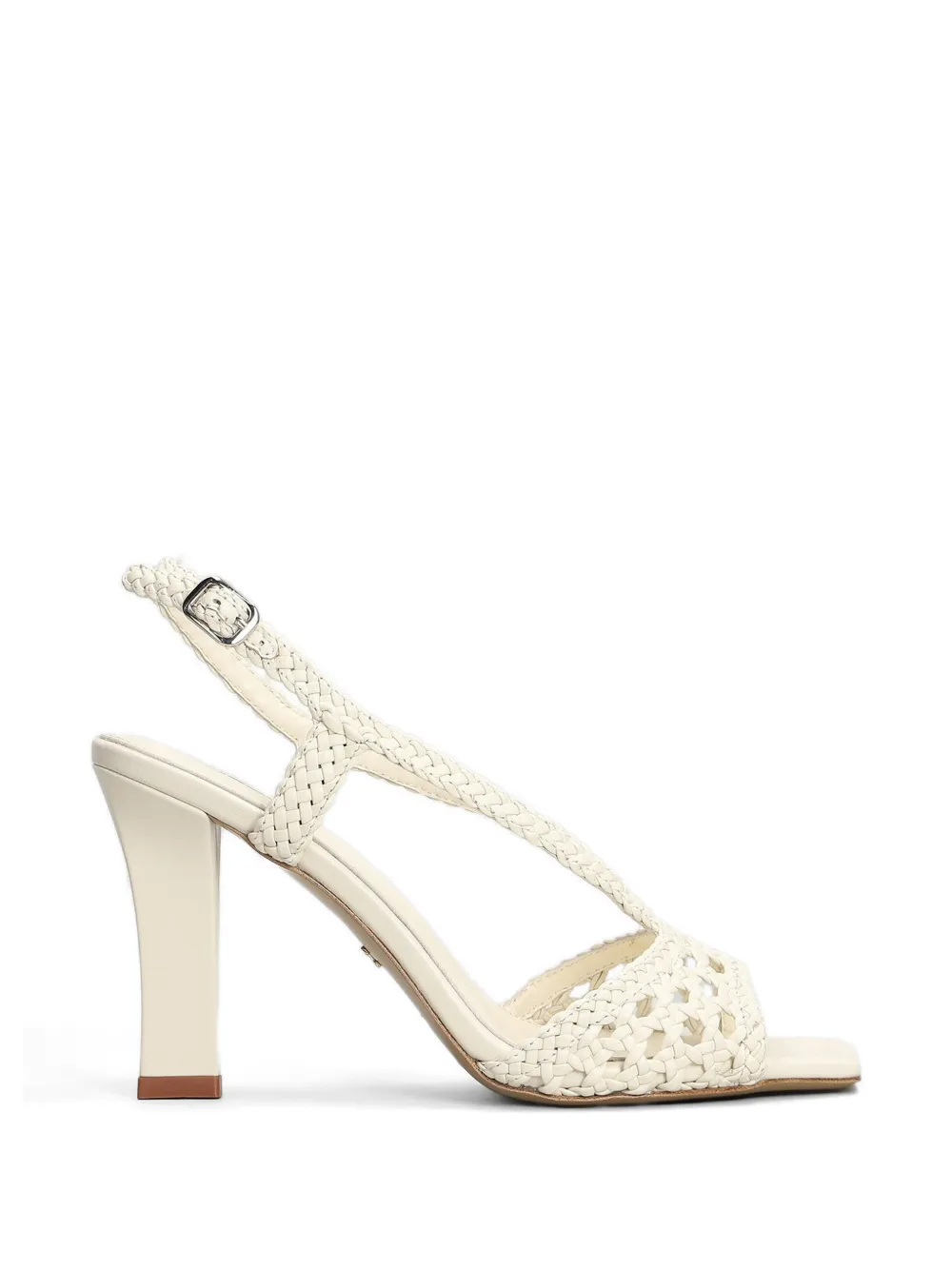 Lola Cruz Tabata braided slingback sandals Wit