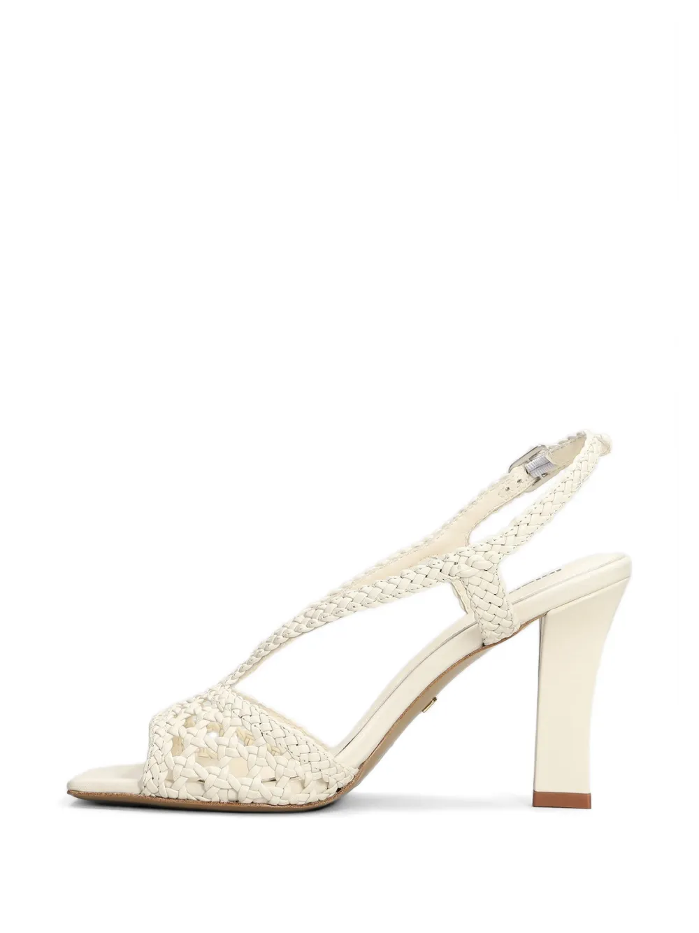 Lola Cruz Tabata braided slingback sandals Wit