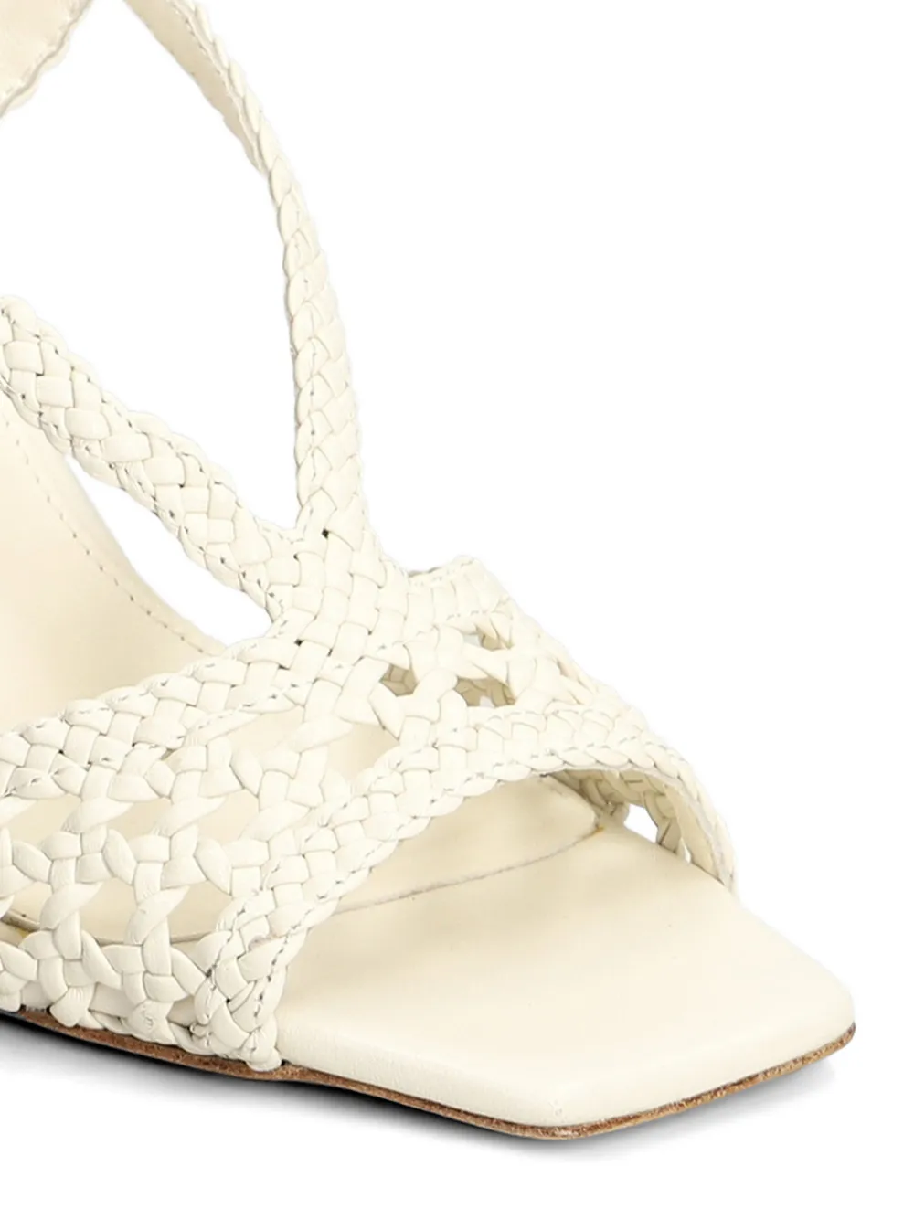 Lola Cruz Tabata braided slingback sandals Wit
