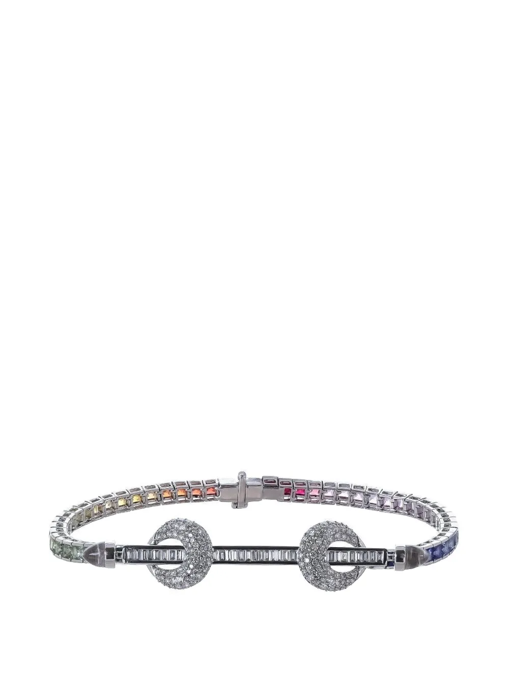 Ananya Chakra sapphire and diamond bracelet - Argento