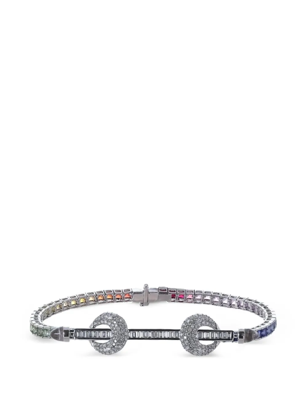 Ananya Chakra sapphire and diamond bracelet - Argento