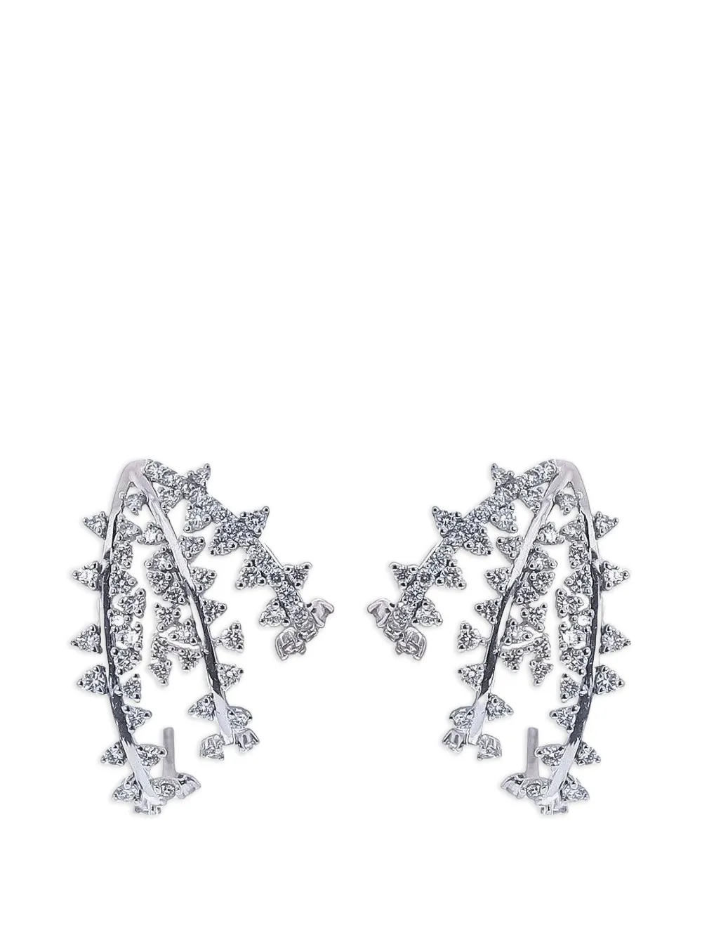 Ananya diamond tri-hoop earrings - Argento