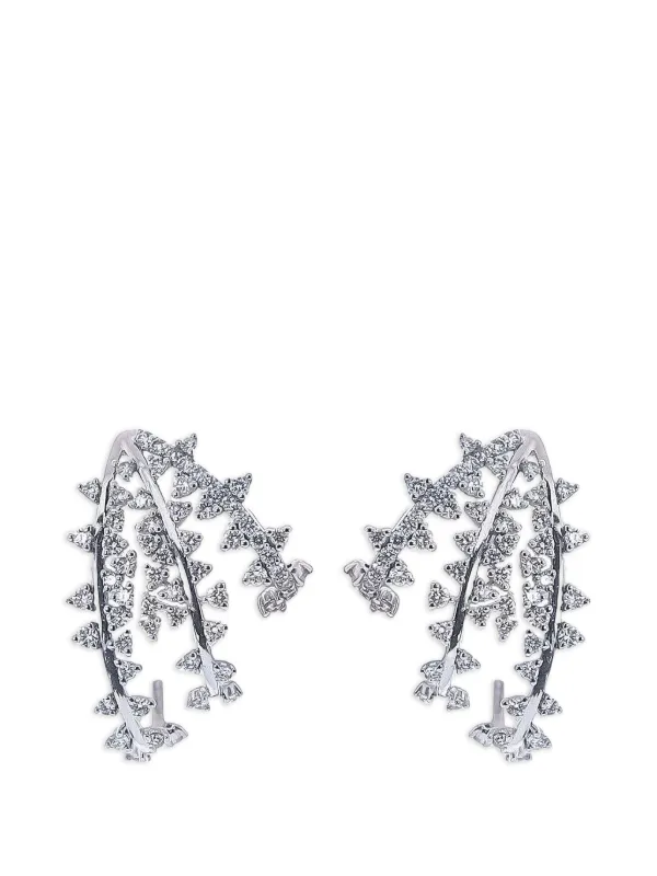 Ananya Diamond Tri-hoop Earrings in Silver