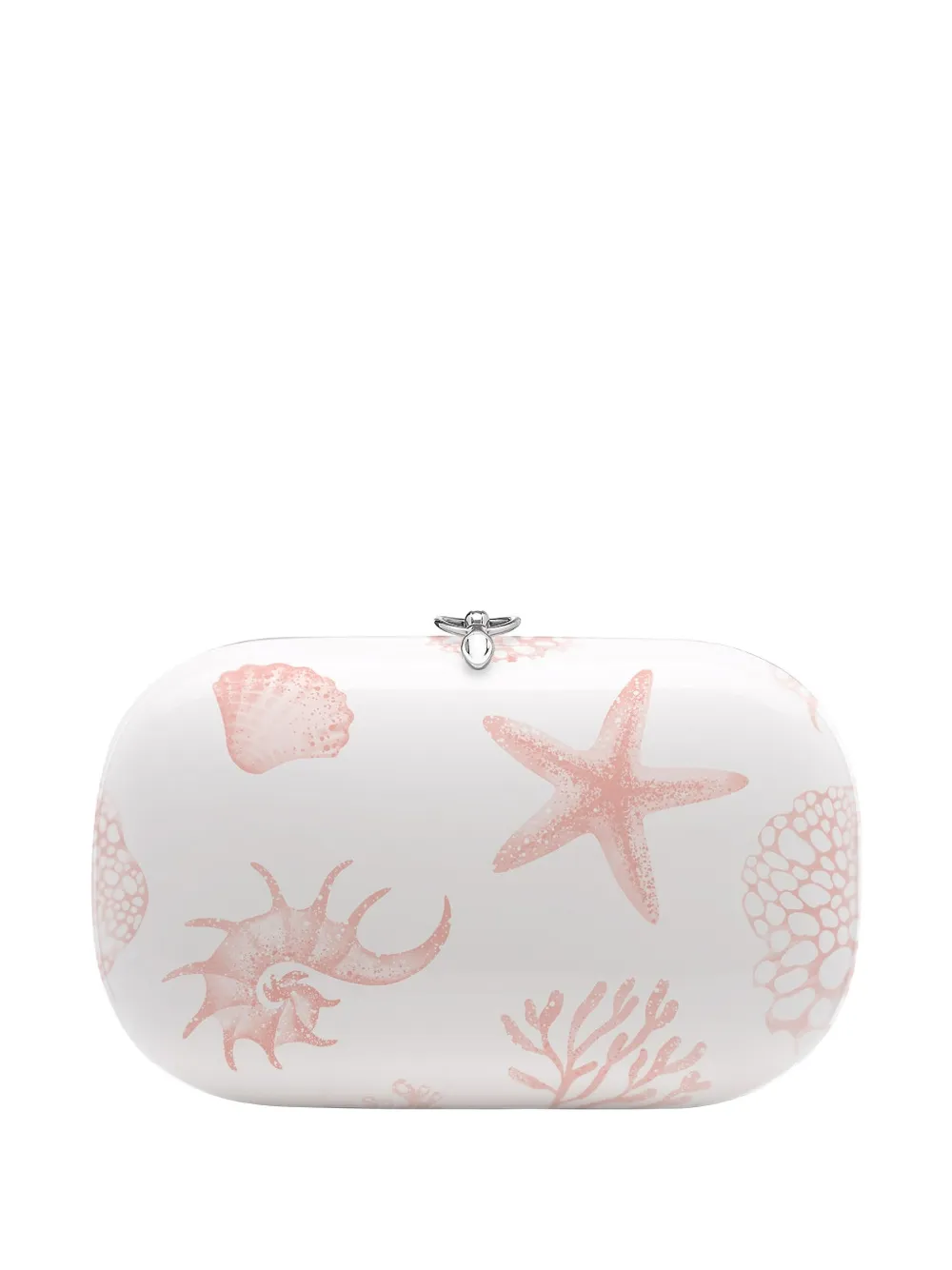 Jeffrey Levinson Elina Plus printed clutch bag - Bianco