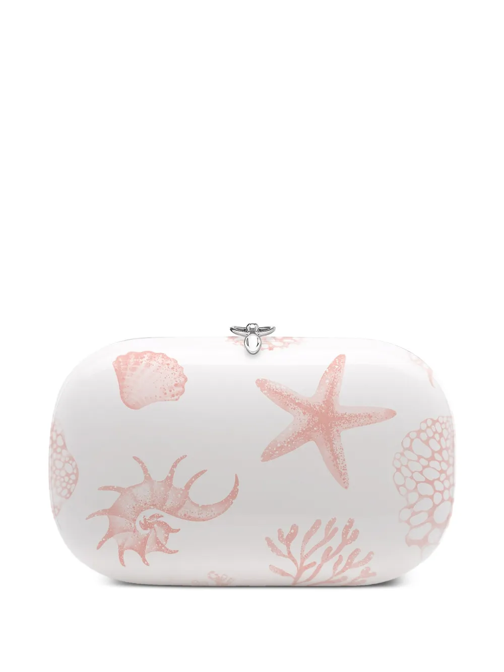 Jeffrey Levinson Elina Plus printed clutch bag - Bianco