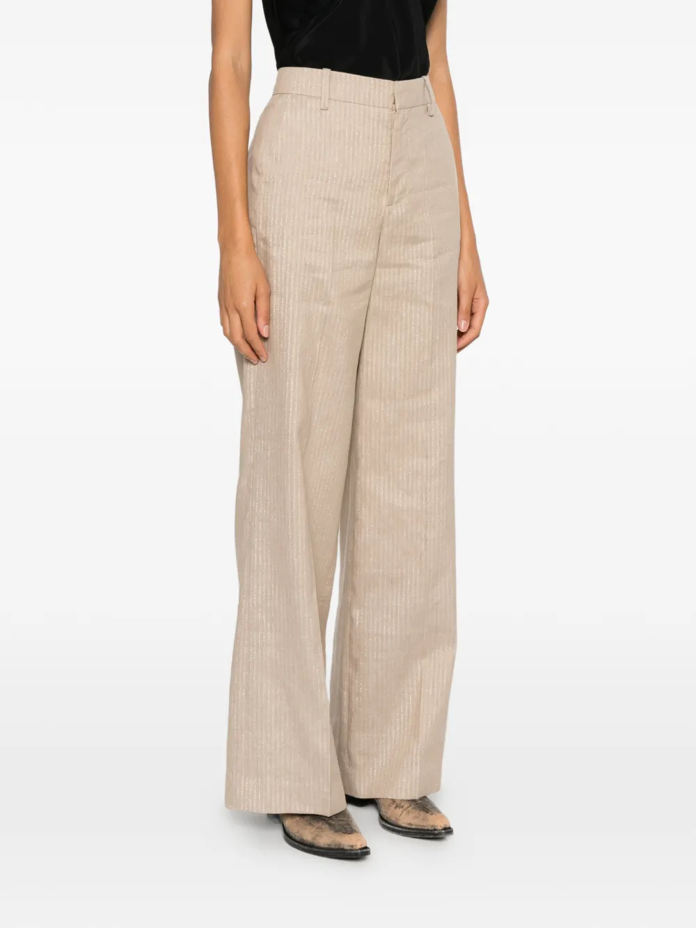 Zadig&Voltaire Broek met wijde pijpen Beige