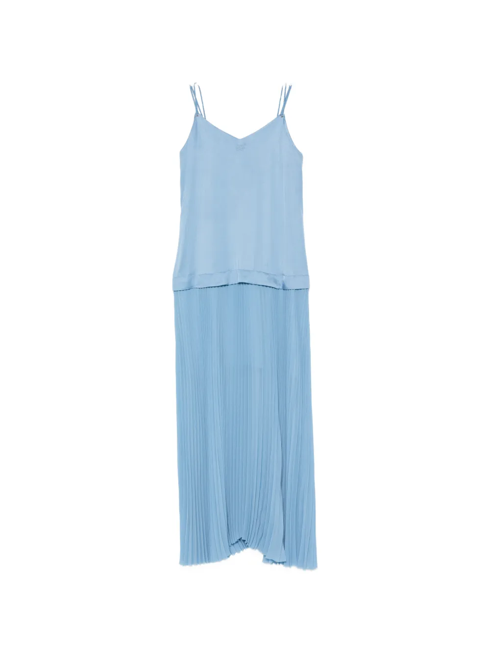Karl Lagerfeld pleated spaghetti-strap dress - Blu