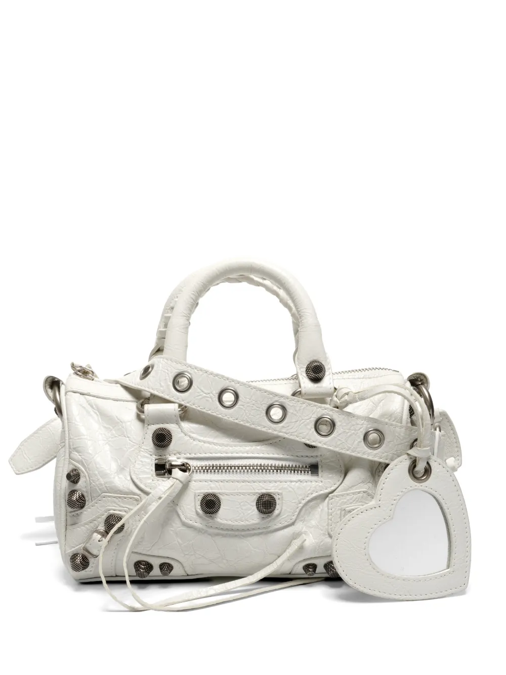 Balenciaga Pre-Owned 2010s studded leather duffel bag – White