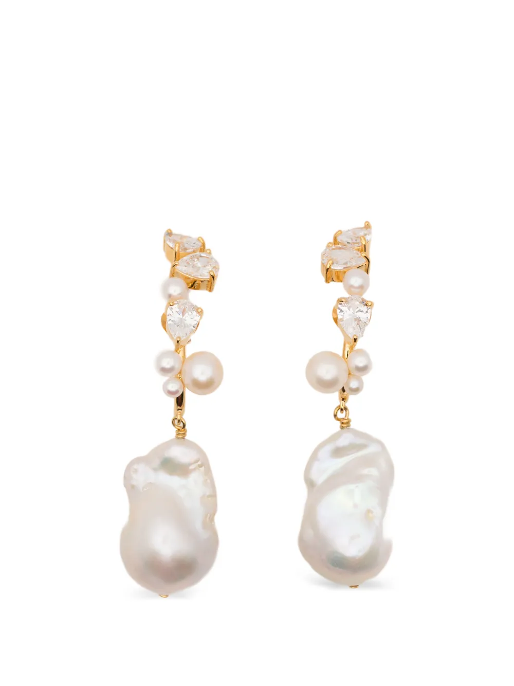 Completedworks topaz and pearl climber earrings