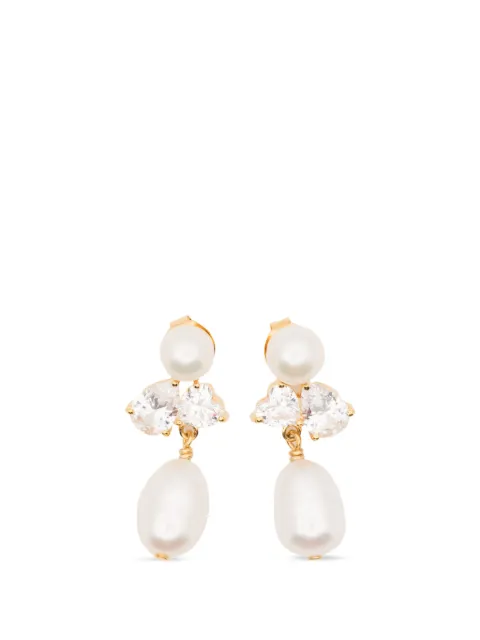 Completedworks pearl and zirconia earrings