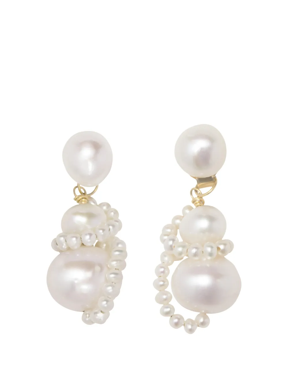 Completedworks pearl-embellished drop earrings - Oro