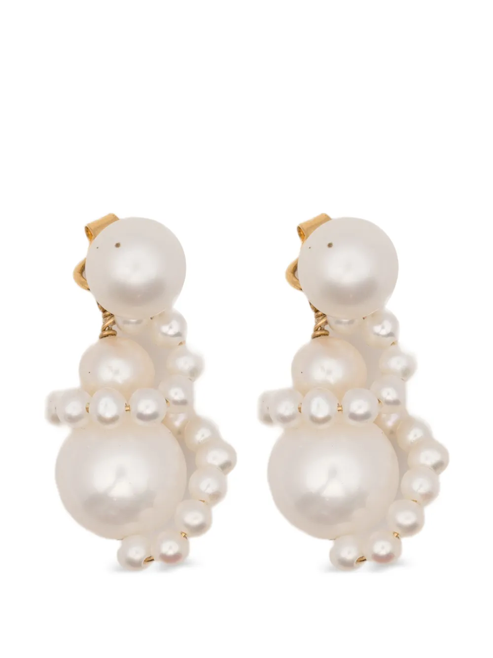 Completedworks pearl-embellished drop earrings - Oro