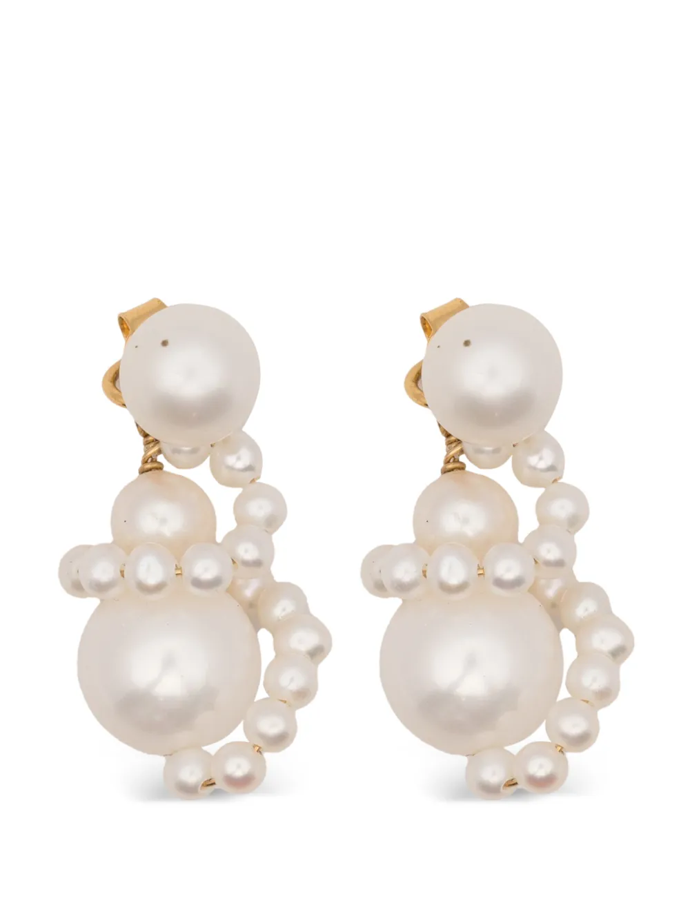 Completedworks pearl-embellished drop earrings - Oro