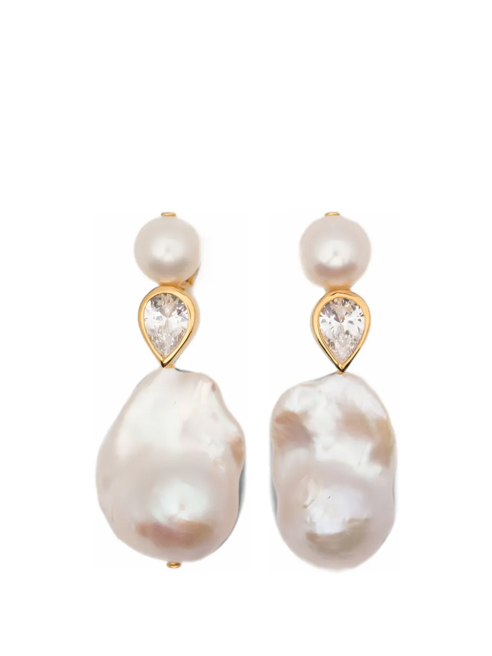 Completedworks pearl-embellished drop earrings - Oro