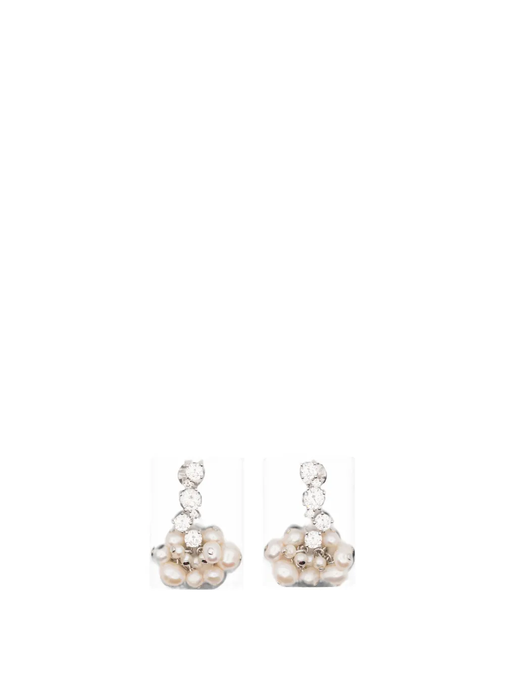 Completedworks pearl-embellished drop earrings - Argento