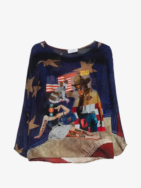 The Artistylist blusa manga larga con estampado gráfico