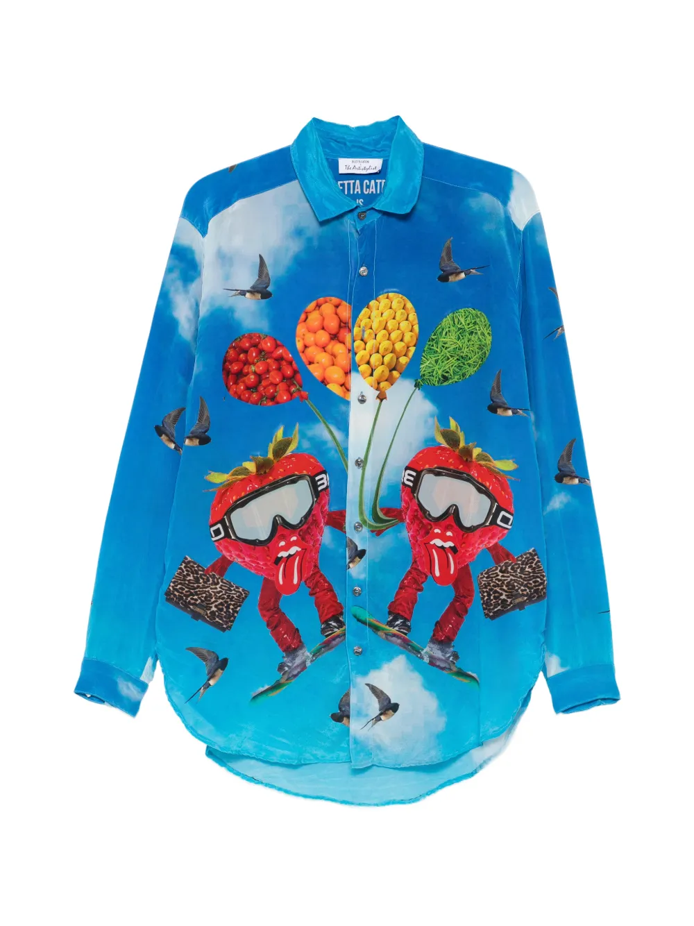 The Artistylist graphic-print long-sleeve shirt - Blau