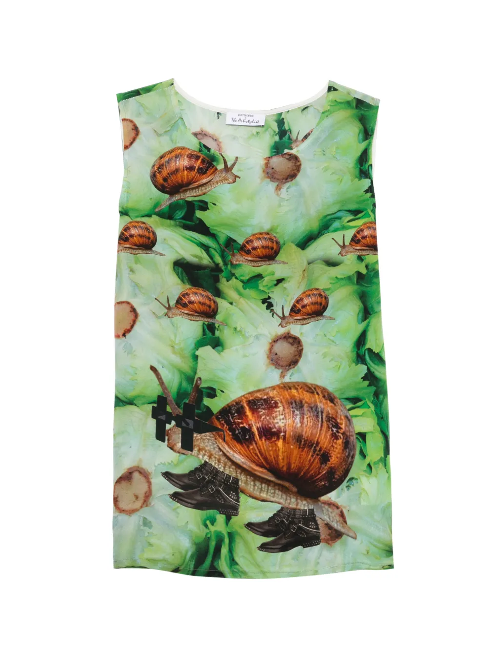 The Artistylist snail-print top - Verde