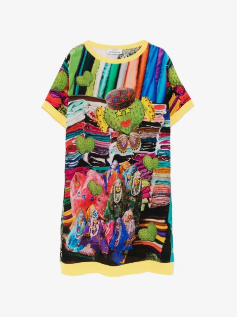 The Artistylist Kurzärmeliges Minikleid mit Kaktusprint