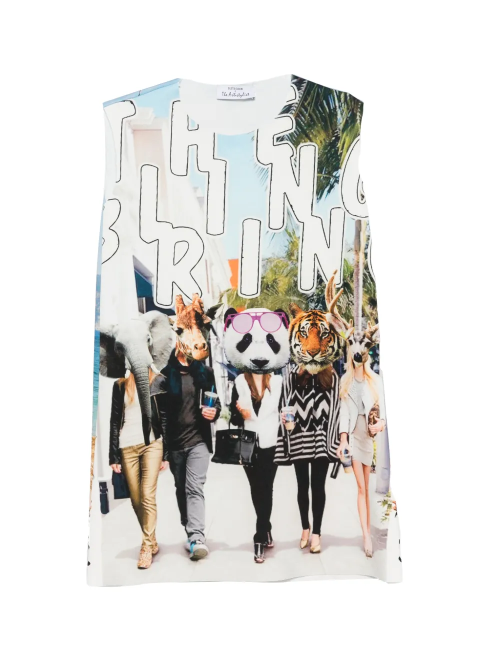 The Artistylist graphic-print sleeveless top - Weiß